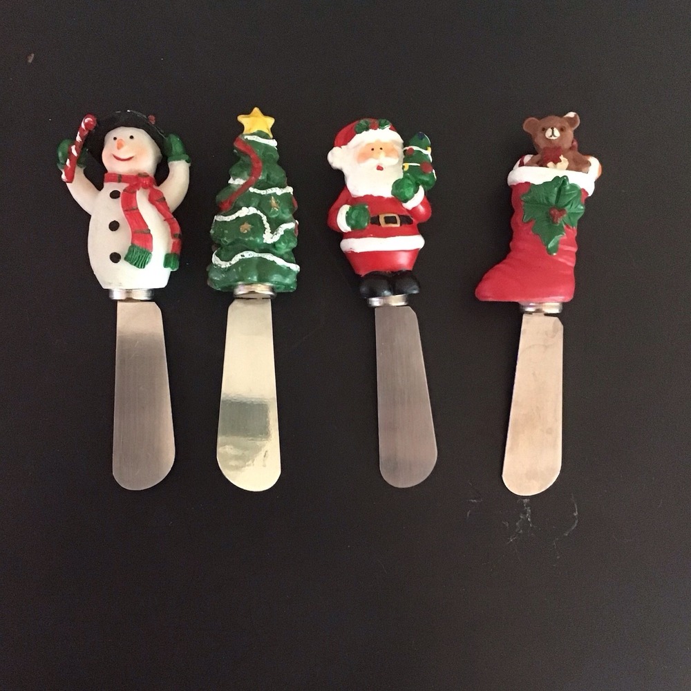 Butter Spreader Knives Knife Set 4 Christmas Charcuterie Board